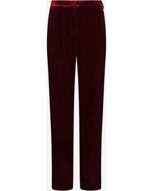 Roberto Cavalli Pantalones De Pernera Recta Color Rojo Oscuro - Morado
