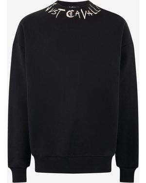 Roberto Cavalli Sweatshirt With Logo - Blue