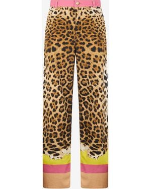 Roberto Cavalli Jeans With Cavalli Pop Print - Yellow
