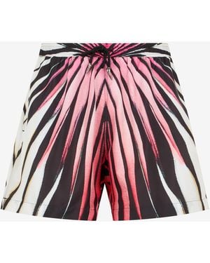Roberto Cavalli Ray Of Paradise Print Swimsuit - Red