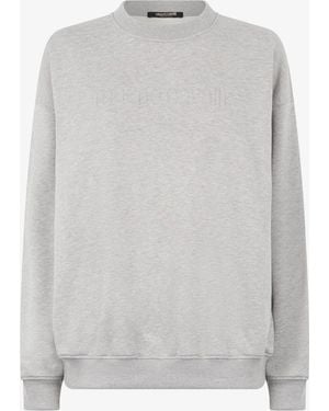 Roberto Cavalli Sweatshirt With Stand-Up Collar - Gray