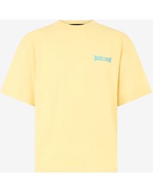 Roberto Cavalli T-Shirt With Logo - Yellow