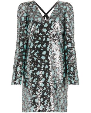 Roberto Cavalli Leopard Sequin-Embellished Dress - Multicolour