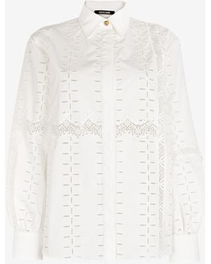 Roberto Cavalli Cut.Out Embroidered Shirt - White