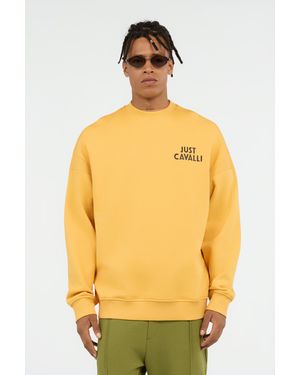 Roberto Cavalli Tattoo Heart Print Sweatshirt - Orange