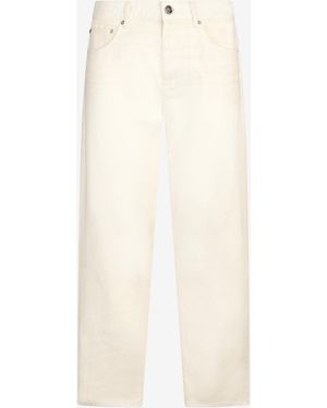 Roberto Cavalli Cream Five Pocket Jeans - White