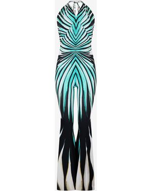 Roberto Cavalli Ray Of Sea Print Jumpsuit - Blue