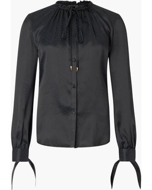 Roberto Cavalli Snake-Effect Silk Shirt - Black