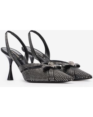 Roberto Cavalli Slingbacks With Rhinestones - Multicolor