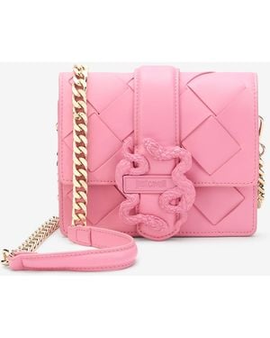 Roberto Cavalli Crossbody Bag With Braided Design - Pink