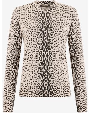 Roberto Cavalli Jaguar Print Top - White
