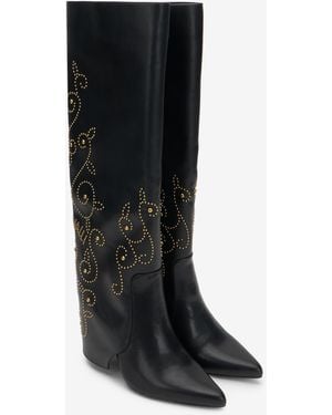 Roberto Cavalli Studded Boots - Black