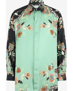 Roberto Cavalli Camisa Estampado Kimono - Verde