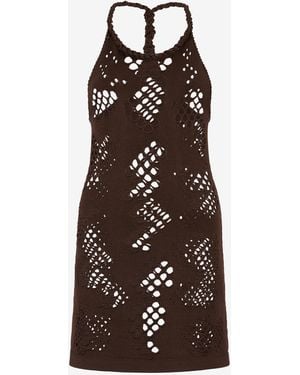 Roberto Cavalli Cut-Out Detail Knitted Dress - Multicolour