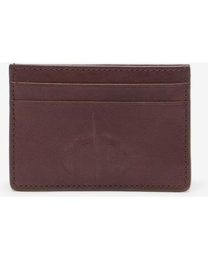 Roberto Cavalli Vintage Leather Flat Card Holder - Purple