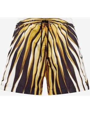 Roberto Cavalli Boxer Mare Stampa Ray Of - Bianco