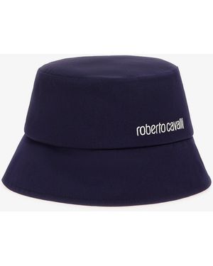 Roberto Cavalli Cap With Logo - Blue