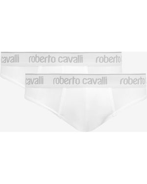 Roberto Cavalli Set Di Due Slip Con Banda Logata - Multicolore