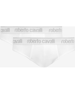 Roberto Cavalli Set Of Two Briefs With Logo Band - Multicolour