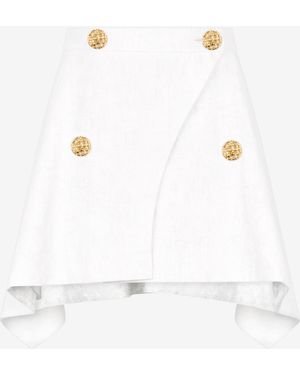 Roberto Cavalli Wall Print Mini Skirt - White