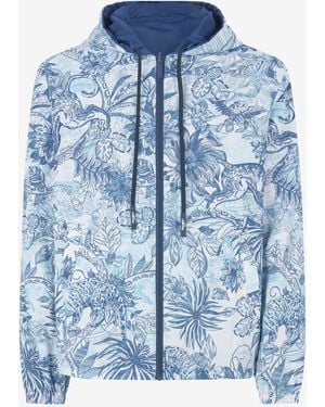 Roberto Cavalli Reversible Hooded Sweatshirt - Blue