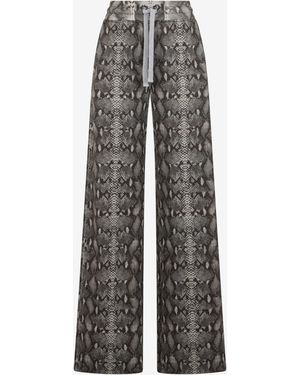 Roberto Cavalli Python Print Trousers - Grey