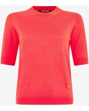 Roberto Cavalli Jersey Coral - Rojo