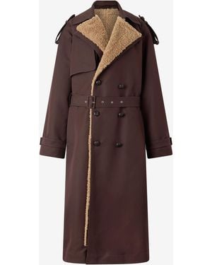 Roberto Cavalli Long Cotton Trench Coat - Brown