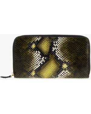 Roberto Cavalli Logo-Print Leather Wallet - Green