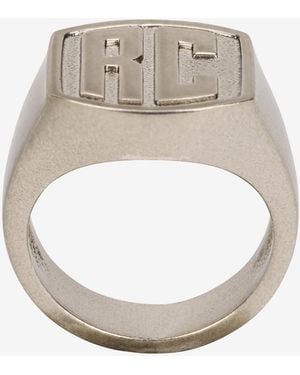 Roberto Cavalli Ring With Rc Monogram - White