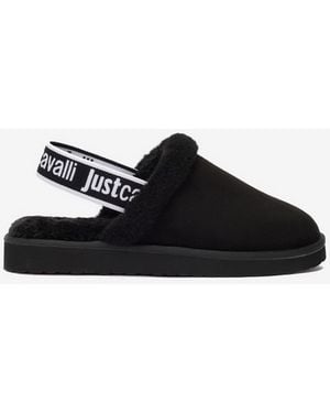 Roberto Cavalli Comfy Style Sabot Shoes - Black