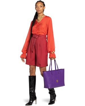 Roberto Cavalli Wide-Leg Shorts - Red