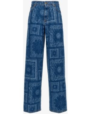 Roberto Cavalli Wide Leg Jeans - Blue
