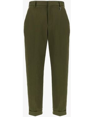 Roberto Cavalli Tailored Slim Trousers With Fang - Green