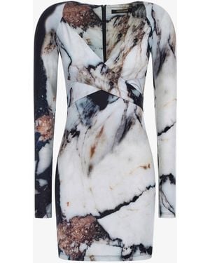 Roberto Cavalli Marble Print Dress - Multicolour