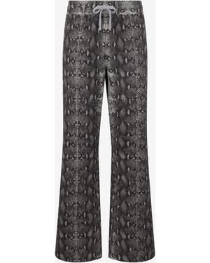 Roberto Cavalli Python Print Trousers - Grey