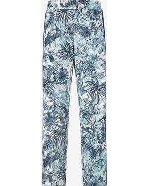 Roberto Cavalli Sports Pants With All-Over Print - Blue