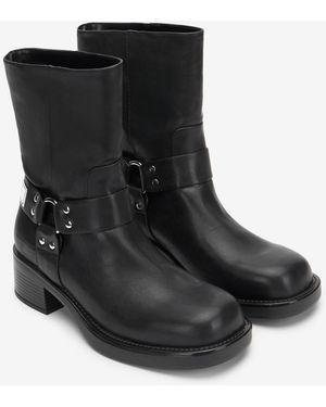 Roberto Cavalli Boots With Logo Detail - Black