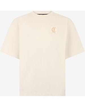 Roberto Cavalli T-Shirt With Logo - Natural