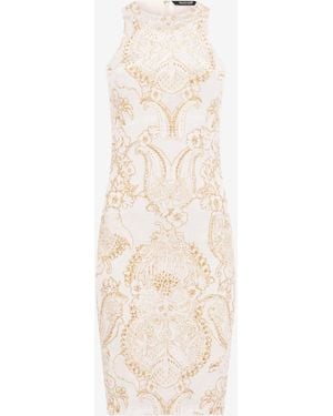 Roberto Cavalli Ornamental Print Dress - White