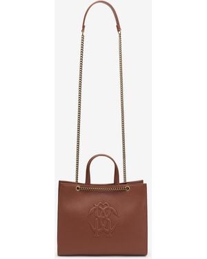 Roberto Cavalli Leather Monogram Rc Shoulder Bag - White