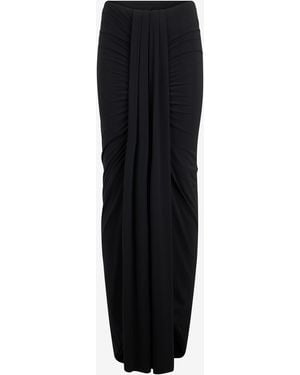 Roberto Cavalli Long Draped Skirt - Black