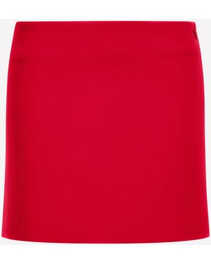 Roberto Cavalli Miniskirt With Logo - Red