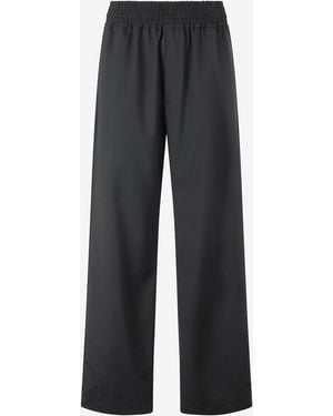 Roberto Cavalli Loose Virgin Wool Trousers - Black