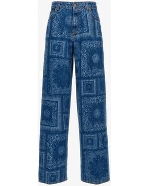 Roberto Cavalli Wide Leg Jeans - Blue