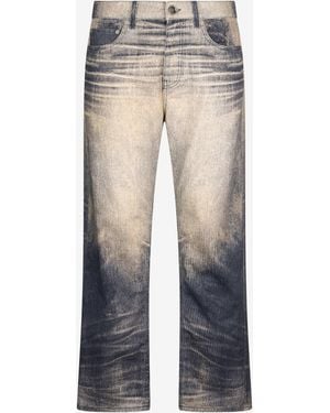 Roberto Cavalli Jeans Trousers With Washed Effect - White