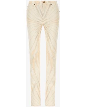 Roberto Cavalli Ray Printed Skinny Pants - White