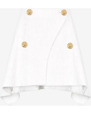 Roberto Cavalli Wall Print Mini Skirt - White