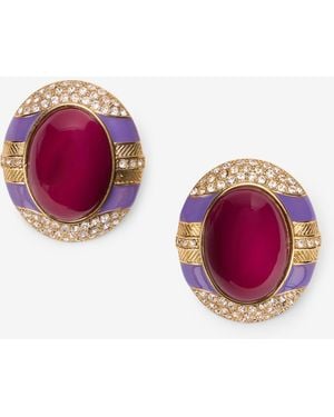 Roberto Cavalli Earrings Burgundy - Red