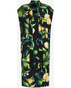 Roberto Cavalli Abito Stampa Limoni - Verde